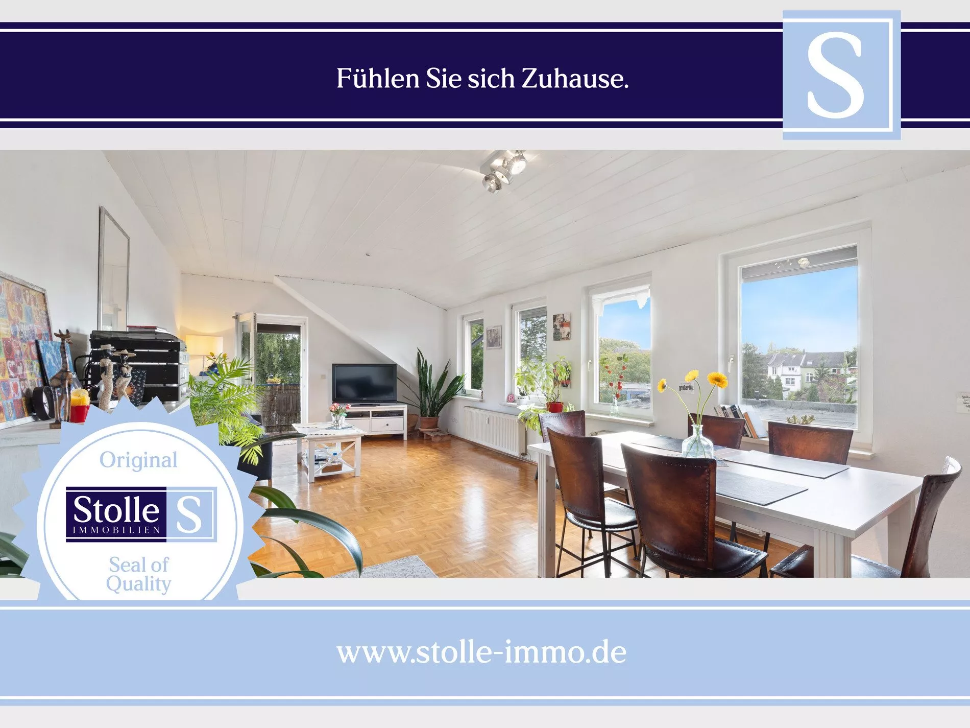 Immobilienangebot - Krefeld / Uerdingen - Alle - Referenz: Modernisierter Altbau, zentral und stylisch mit Süd-Balkon in Rhein-Nähe!
