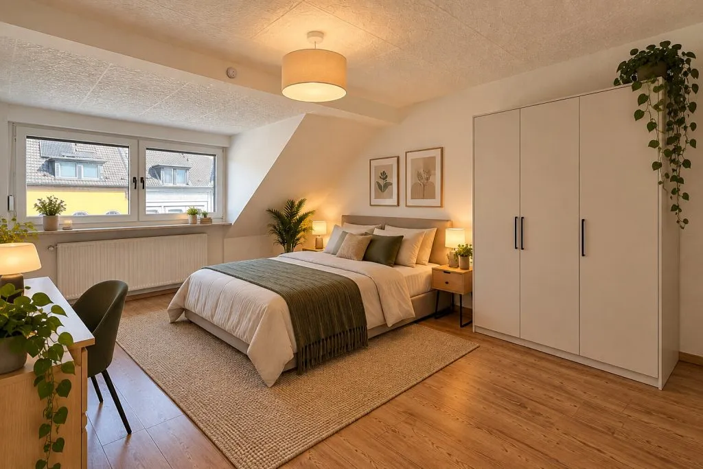Immobilienangebot - Krefeld - Alle - Großzügiges WG-Zimmer mit eigenem Balkon und EBK in Krefeld Uerdingen